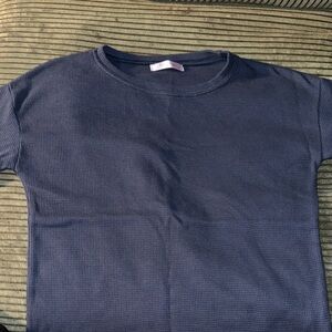 Women's Navy Blue Short Sleeve Pajama Top